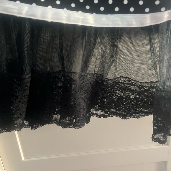 BCX Size 11, strappy black dress with white polka dots - Picture 3 of 4